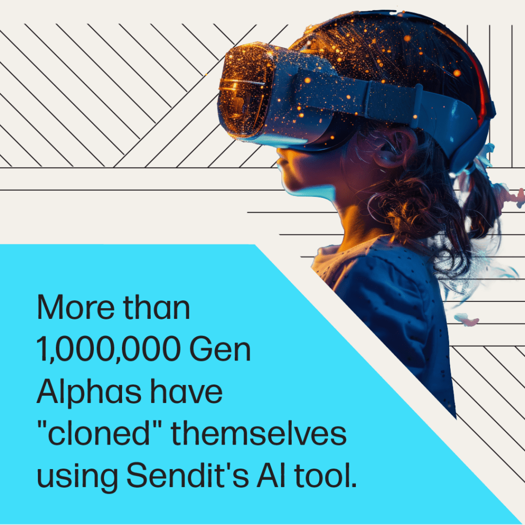 More than 1,000,000 Gen Alphas have "cloned" themselves using Sendit's AI tool